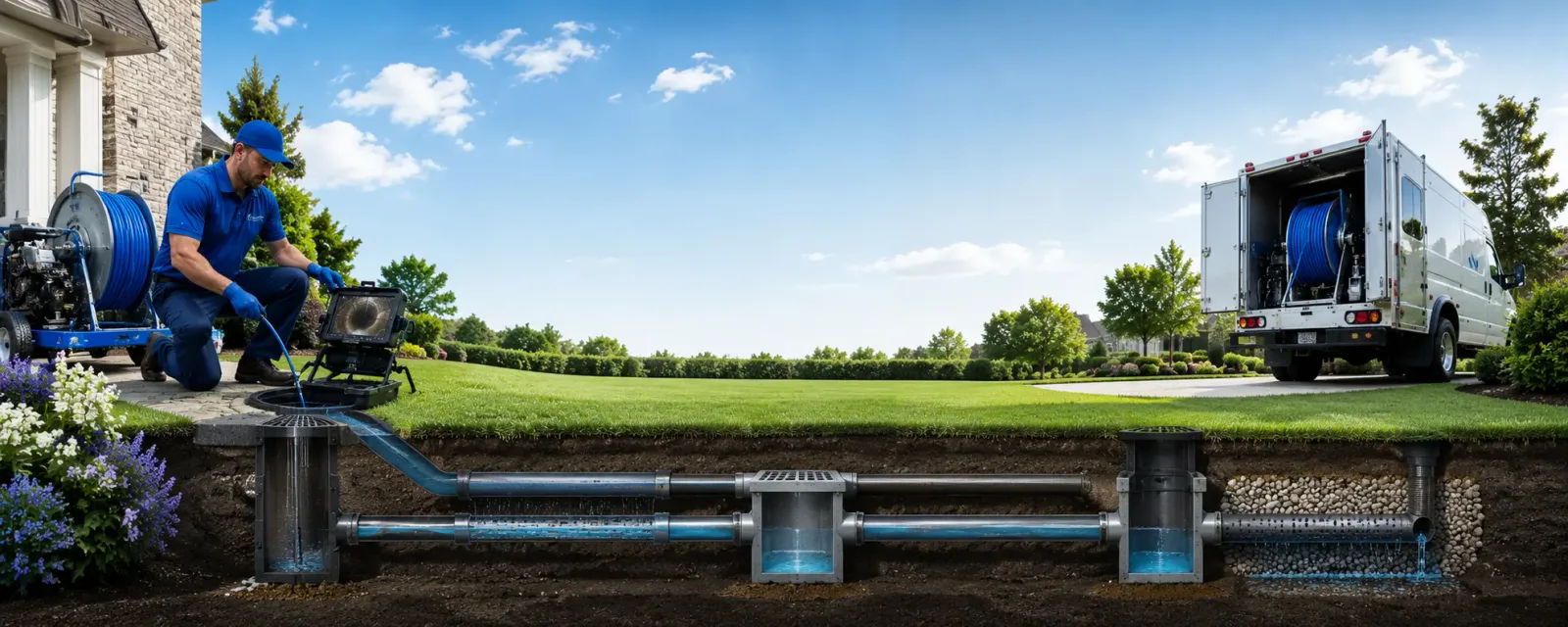Outdoor drain cleaning information for Lesterville, SD